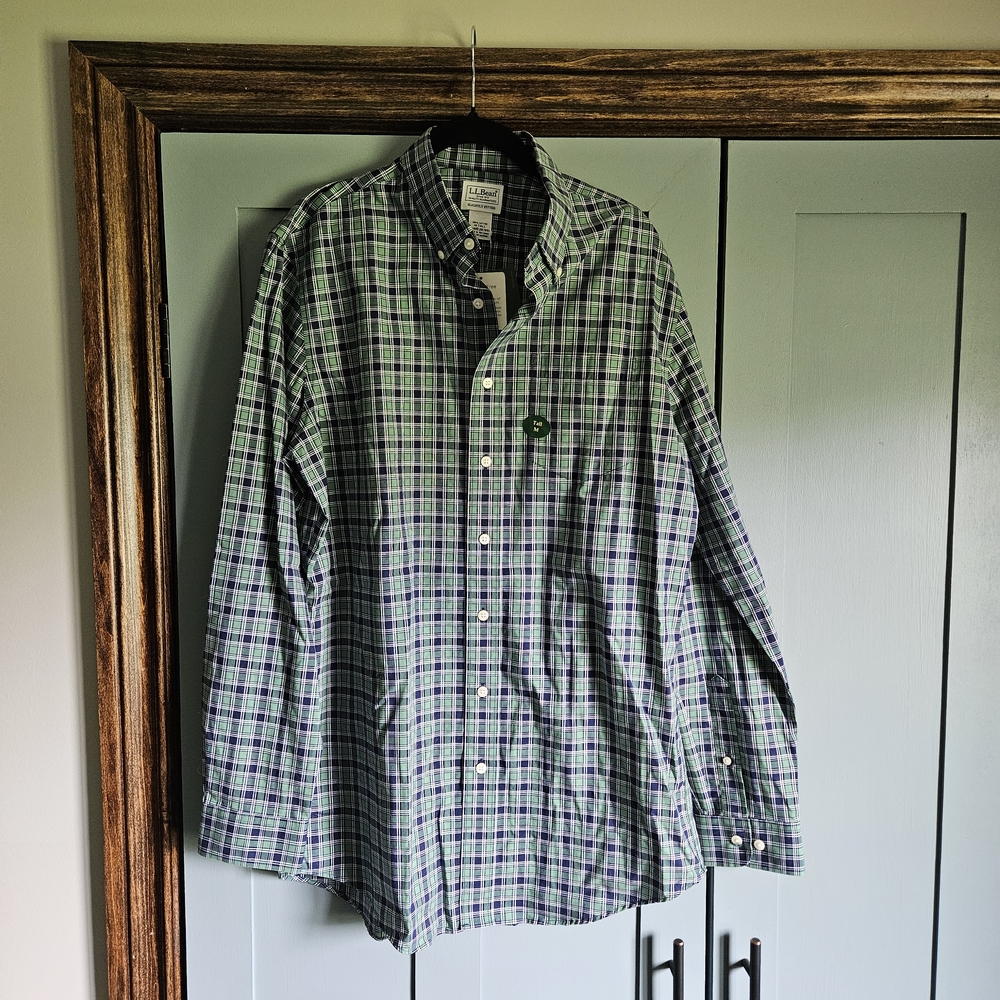 Classic Green Plaid Men's Shirt